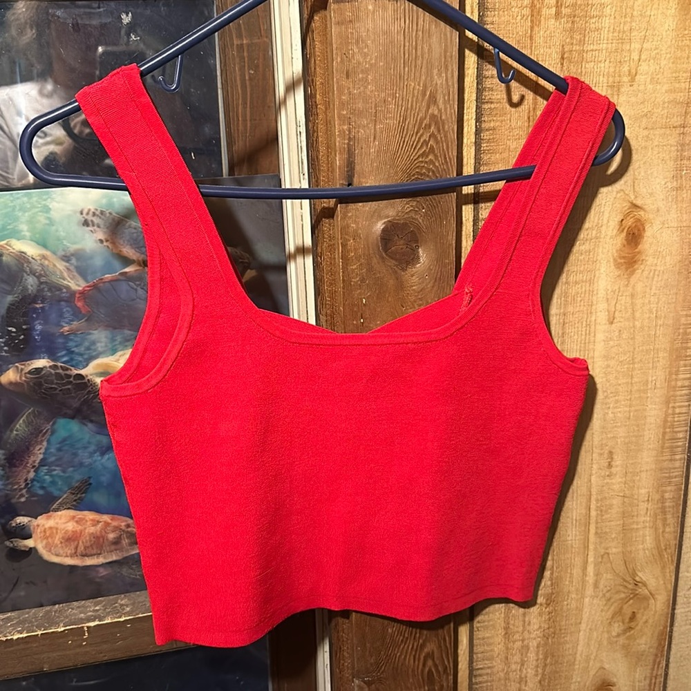 Women’s red crop top